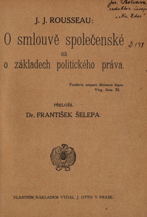O smlouvě společenské, čili, O základech politického práva