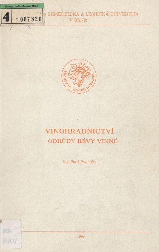 Vinohradnictví - odrůdy révy vinné