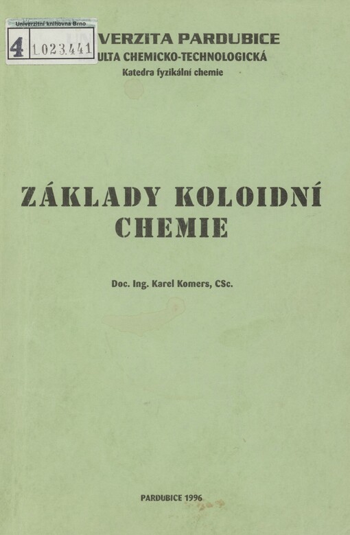 Základy koloidní chemie