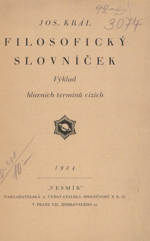 Filosofický slovníček: výklad hlavních termínů cizích
