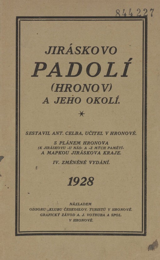 Jiráskovo Padolí (Hronov) a jeho okolí