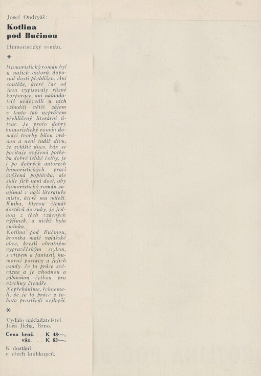 Kotlina pod bučinou: Bratr Francek