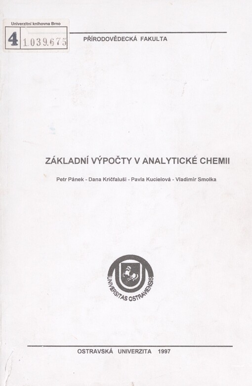 Základní výpočty v analytické chemii