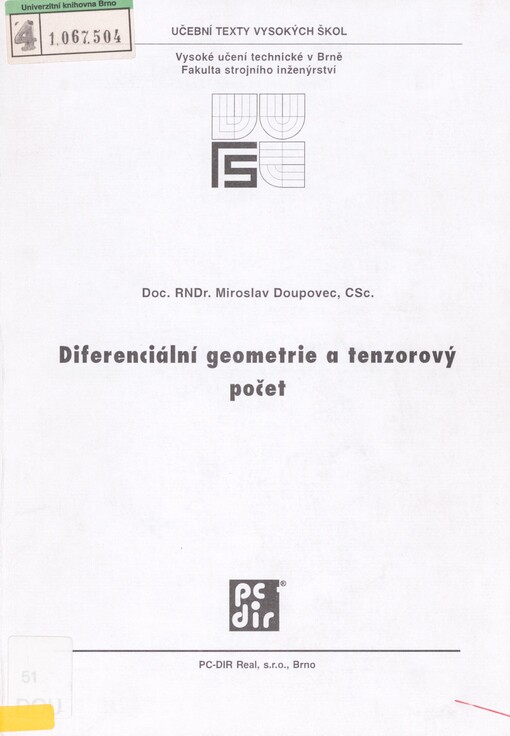 Diferenciální geometrie a tenzorový počet