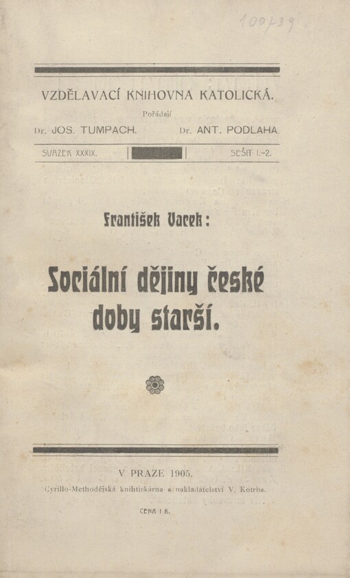 Sociální dějiny české doby starší