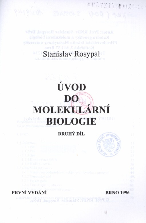 Úvod do molekulární biologie
