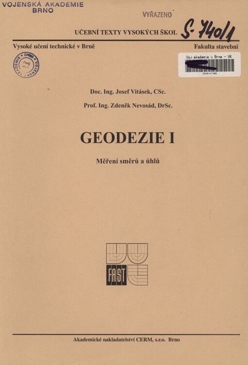 Geodezie I: měření směrů a úhlů