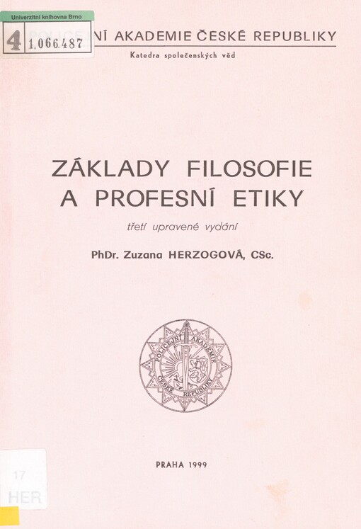 Základy filosofie a profesní etiky