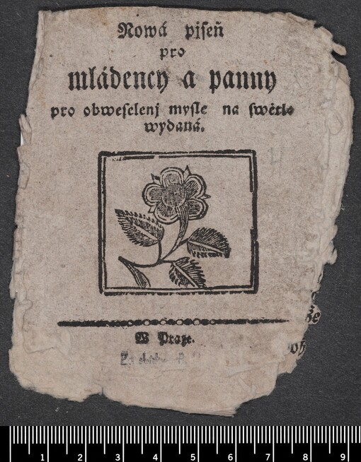 Nowá pjseň pro mládency a panny pro obweselenj mysle na swětlo wydaná