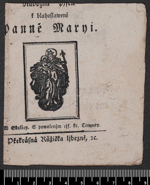 [Nábožná Pjseň] k blahoslawené Panně Maryi