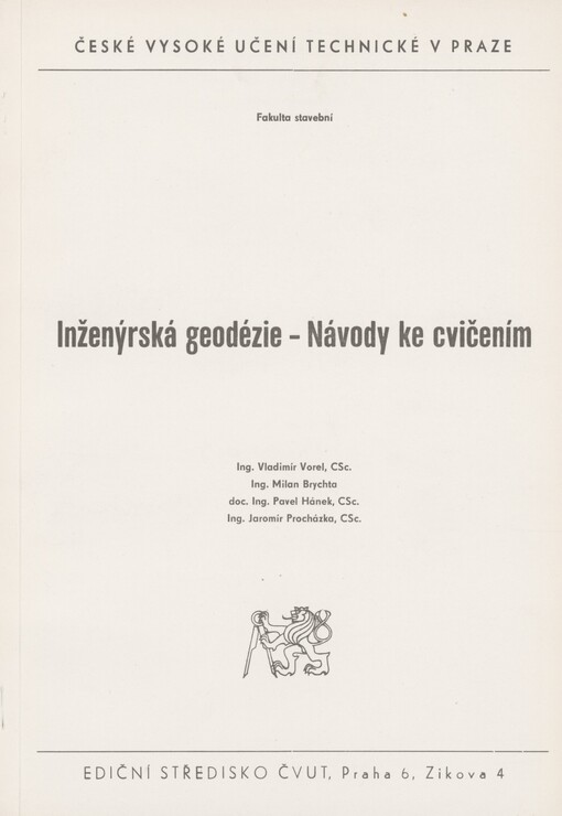 Inženýrská geodézie: návody ke cvičením