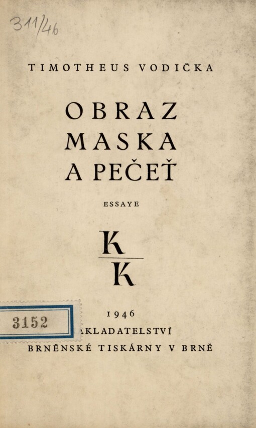 Obraz, maska a pečeť: essaye