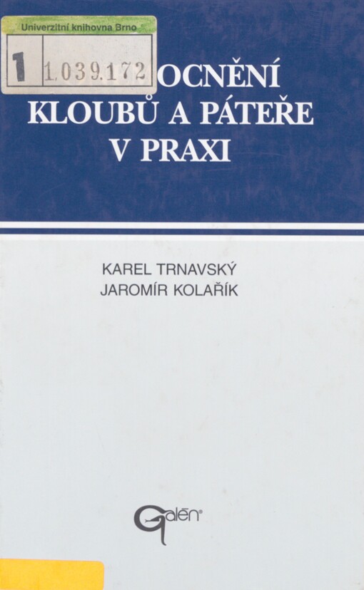 Onemocnění kloubů a páteře v praxi