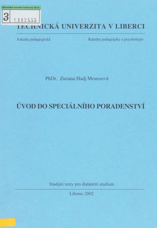 Úvod do speciálního poradenství