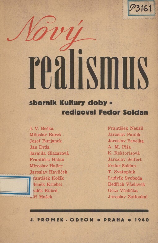 Nový realismus: sborník Kultury doby : [klubovní sborník skupiny nových realistů, sdružených kolem časopisu Kultura doby]