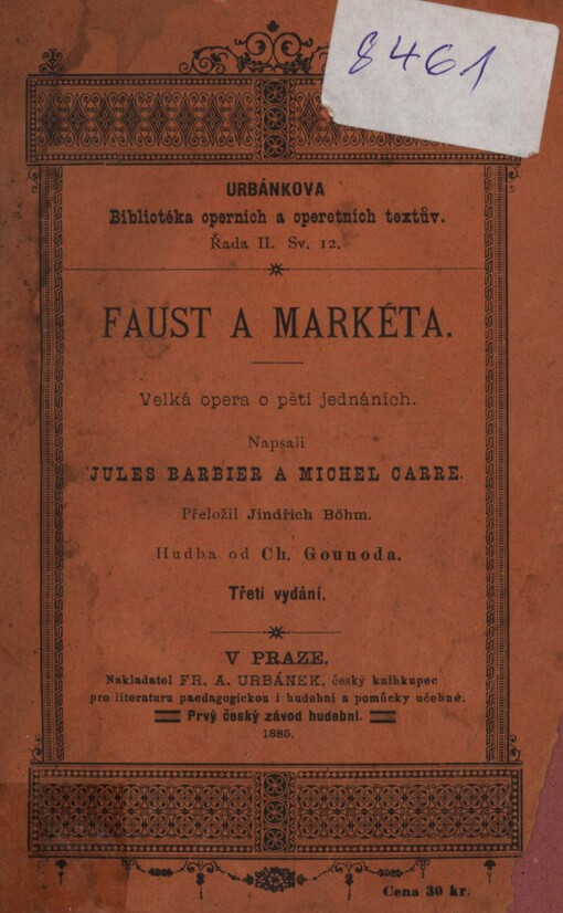 Faust a Markéta: velká opera v 5 jednáních