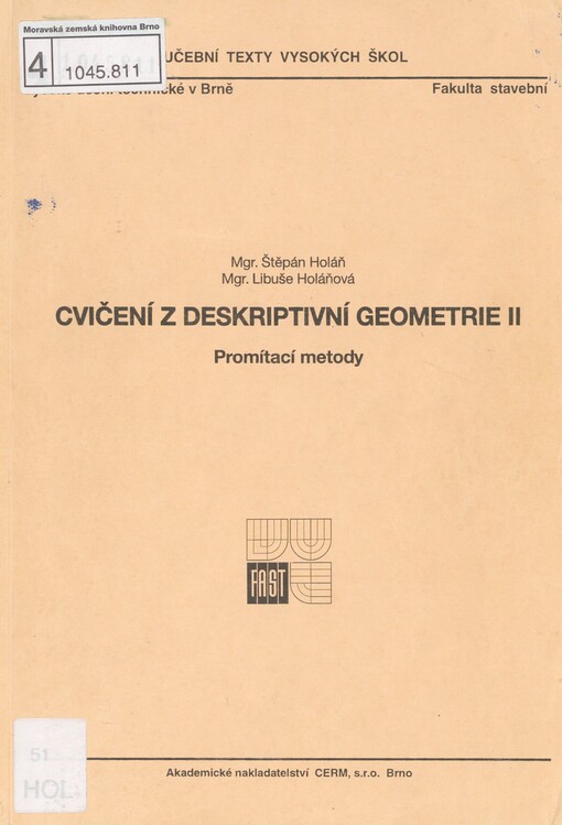 Cvičení z deskriptivní geometrie. 2. Promítací metody
