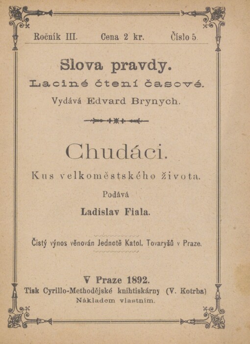 Chudáci: kus velkoměstského života