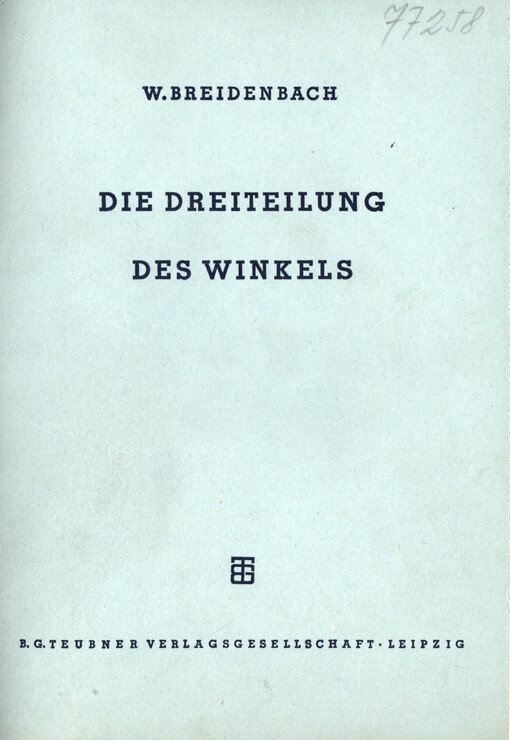 Die Dreiteilung des Winkels
