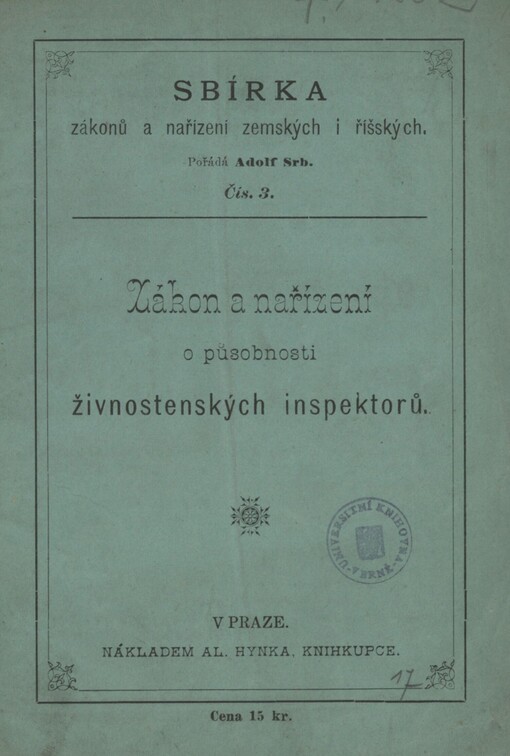 Zákon a nařízení o působnosti živnostenských inspektorů