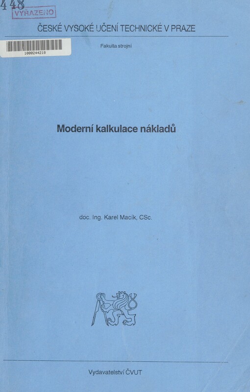 Moderní kalkulace nákladů