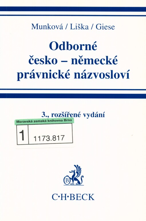 Odborné česko-německé právnické názvosloví