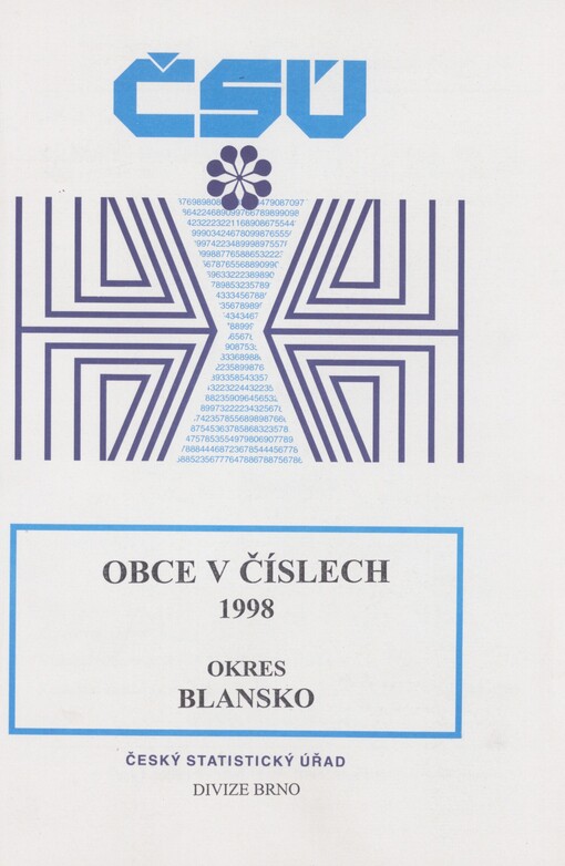 Obce v číslech 1998. Okres Blansko