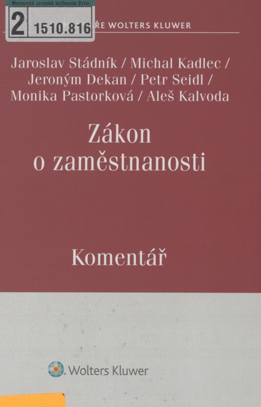 Zákon o zaměstnanosti: komentář