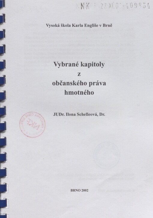 Vybrané kapitoly z občanského práva hmotného