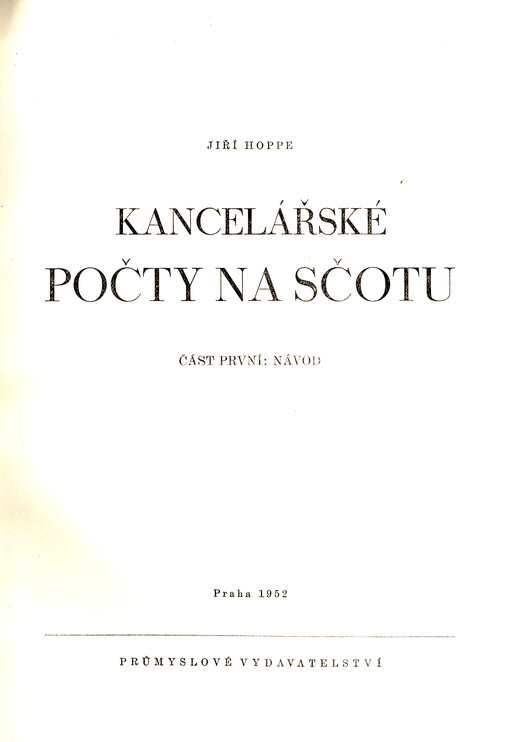Kancelářské počty na sčotu