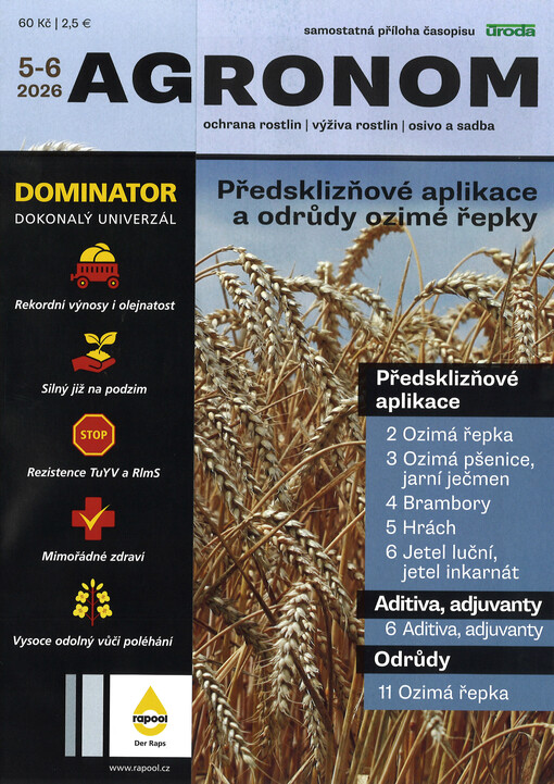 Agronom : samostatná příloha časopisu Úroda