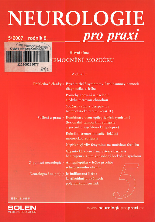 Neurologie pro praxi