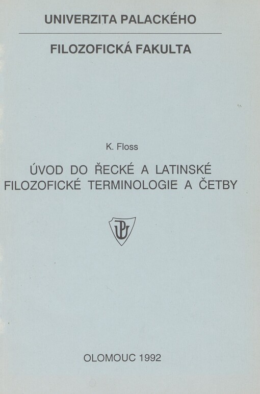Úvod do řecké a latinské filozofické terminologie a četby
