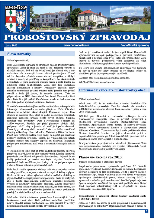 Proboštovský zpravodaj