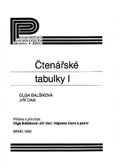 Čtenářské tabulky 1