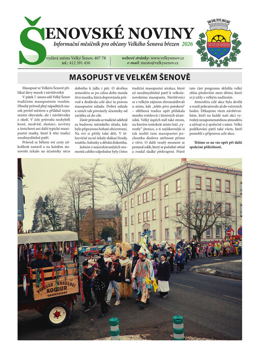 Šenovské noviny : měsíčník pro občany Velkého Šenova