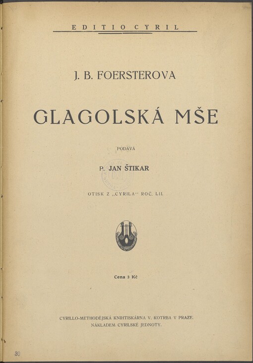 J.B. Foerstrova Glagolská mše