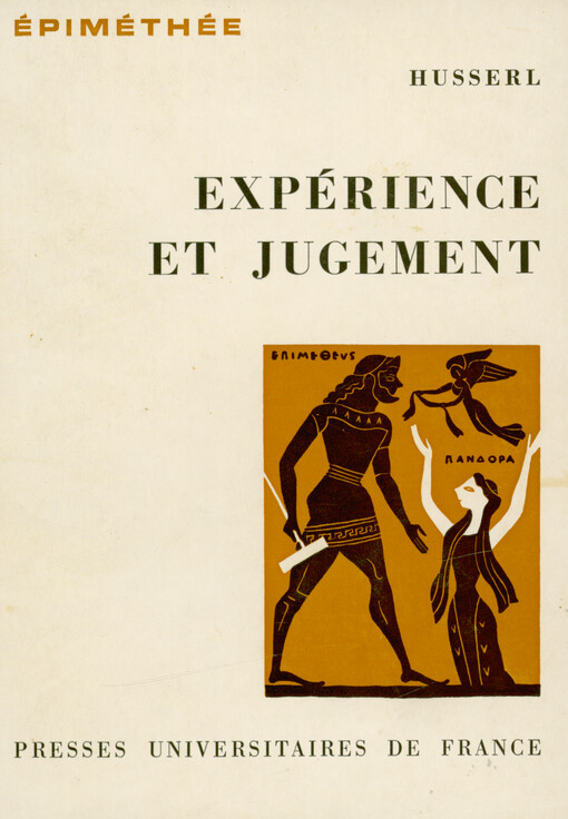 Expérience et jugement : recherches en vue d'une généalogie de la logique