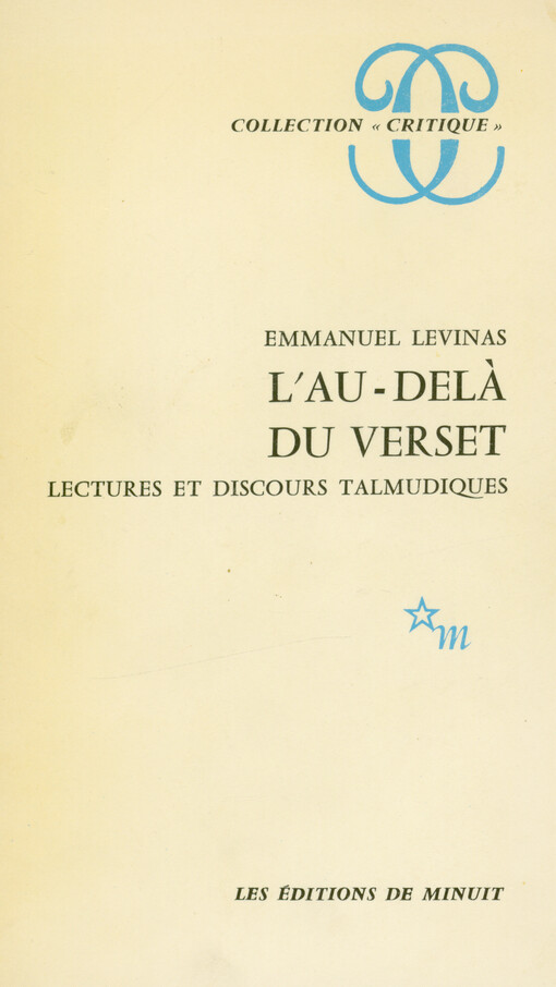 L'au-delà du verset : lectures et discours talmudiques
