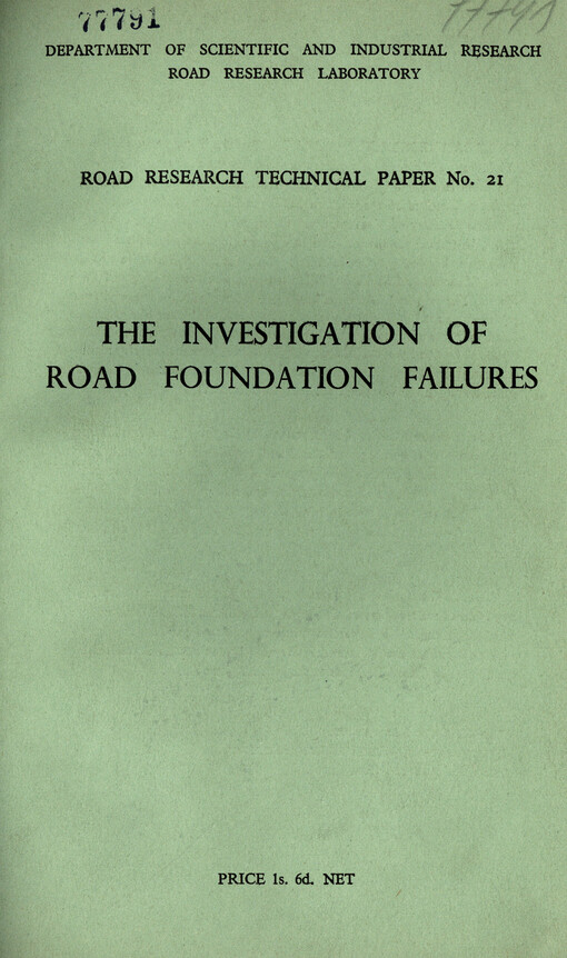 The investigation of road foundation failures