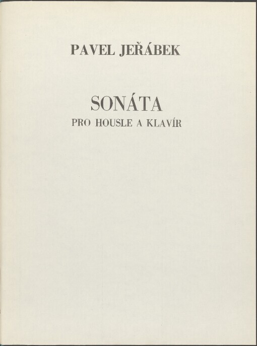 Sonáta pro housle a klavír: [1969]