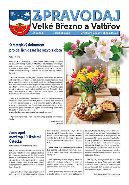 Zpravodaj : Velké Březno a Valtířov