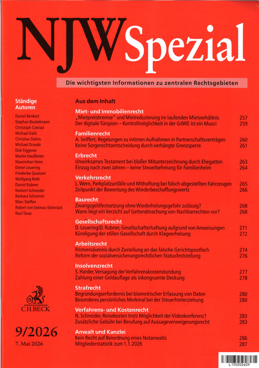 NJW Spezial