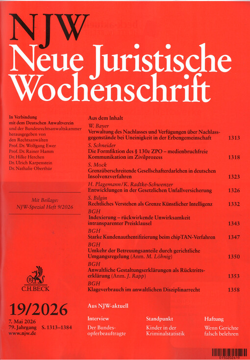 Neue juristische Wochenschrift