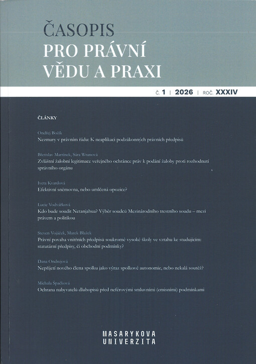Časopis pro právní vědu a praxi