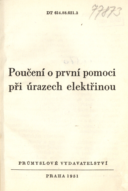 Poučení o první pomoci při úrazech elektřinou