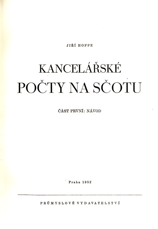 Kancelářské počty na sčotu