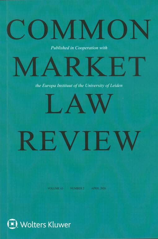 Common market law review