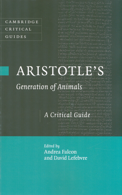 Aristotle's generation of animals : a critical guide