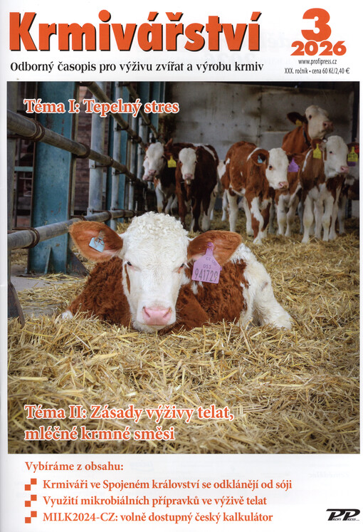Krmivářství = Krmivárstvo : mezinárodní odborný časopis zaměřený na výživu zvířat a veterinární medicínu